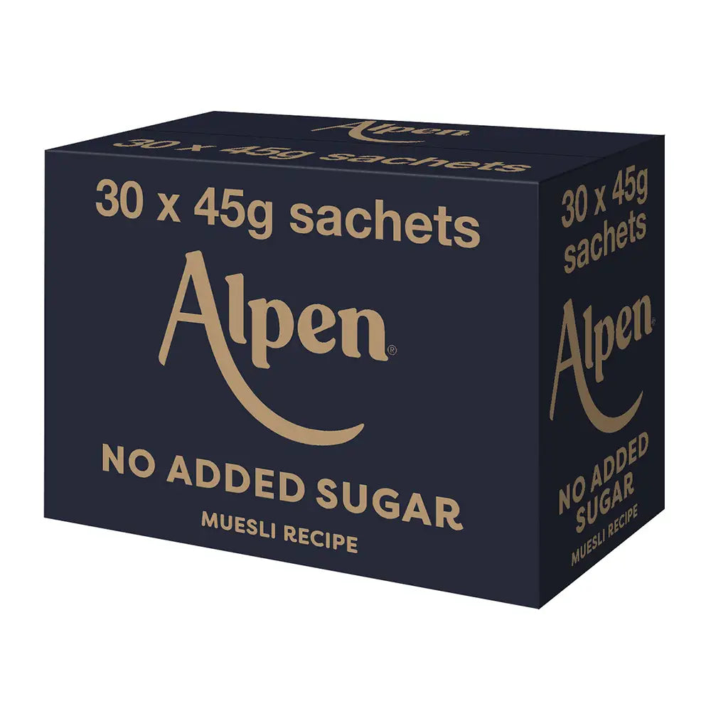 Alpen No Added Sugar Muesli Portion Sachets - Pack of 30