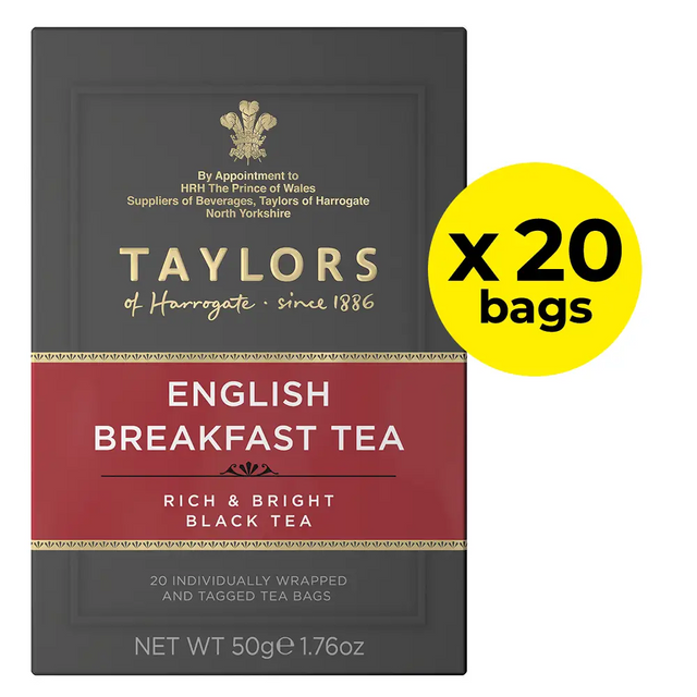 Taylors English Breakfast Tea Bags (Tag & Envelope)