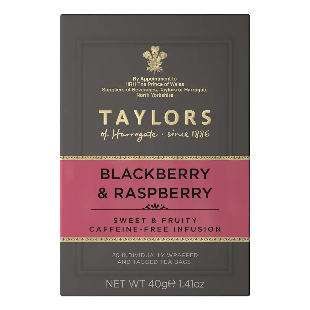 Taylors Blackberry & Raspberry Tea Bags (Tag & Envelope) - Pack of 20