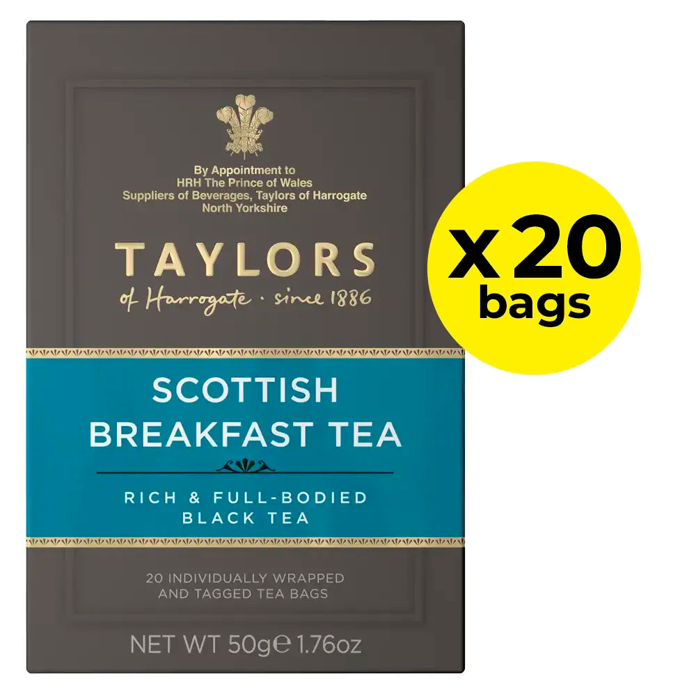 Taylors Scottish Breakfast Tea Bags Tag & Envelope - Pack of 20