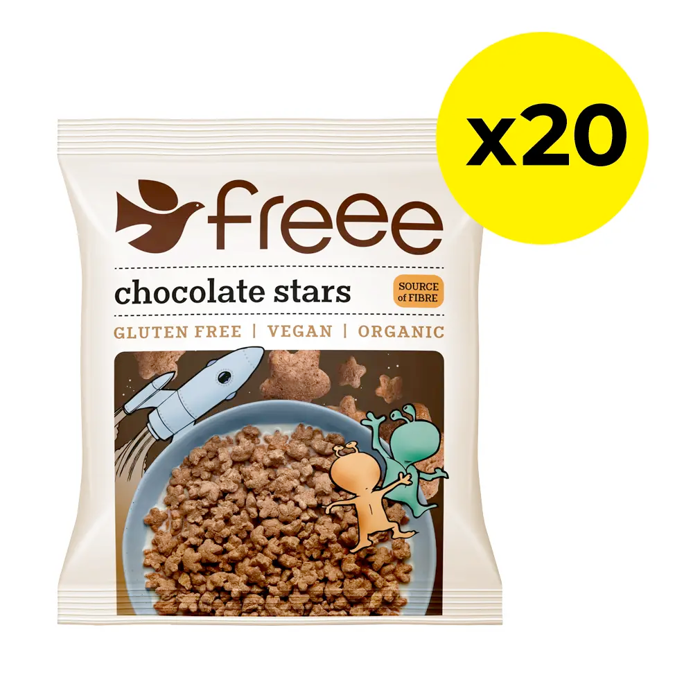 Freee Gluten-Free Organic Chocolate Stars Portion Packs - Pack of 20