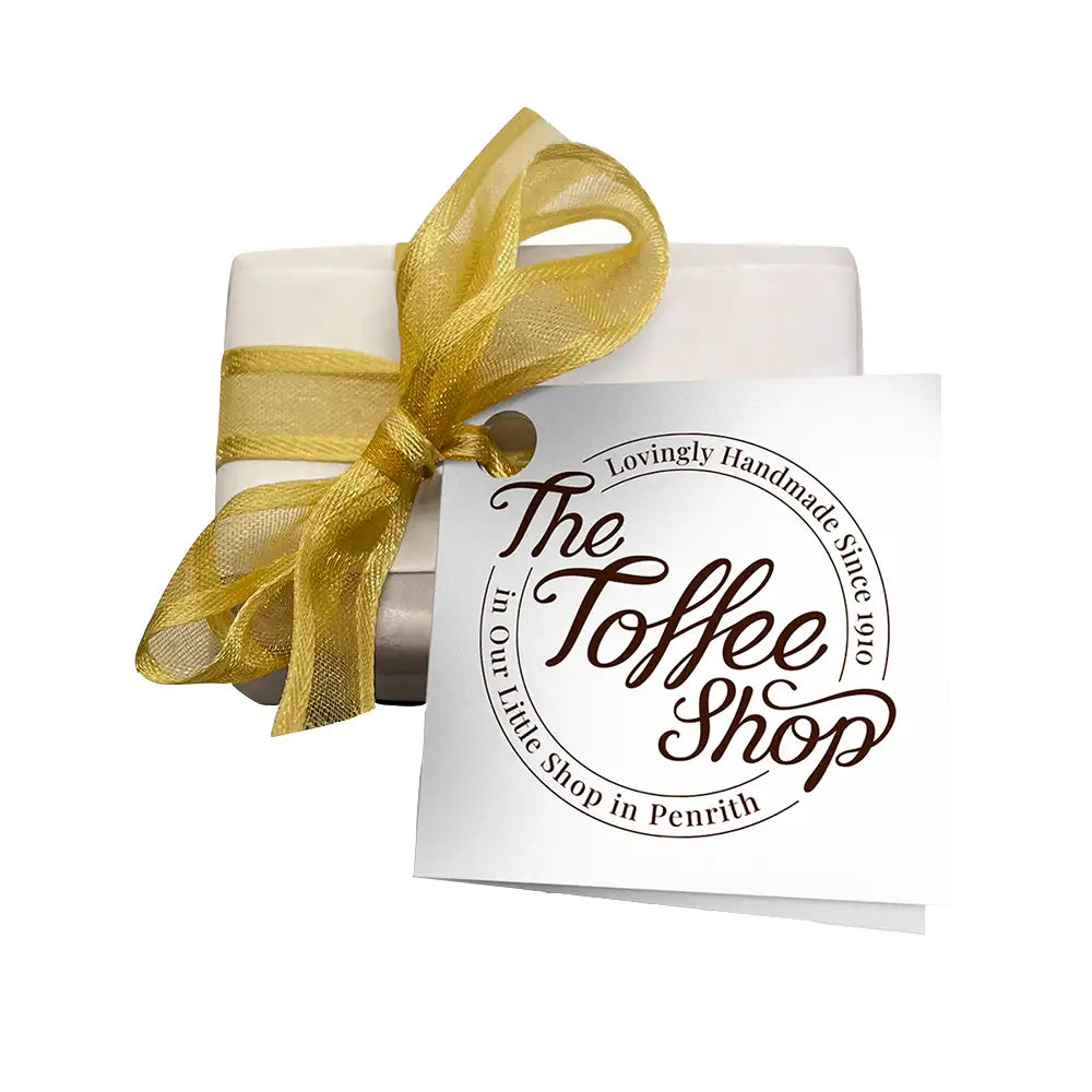 The Toffee Shop Butter Fudge Minis on a white ground