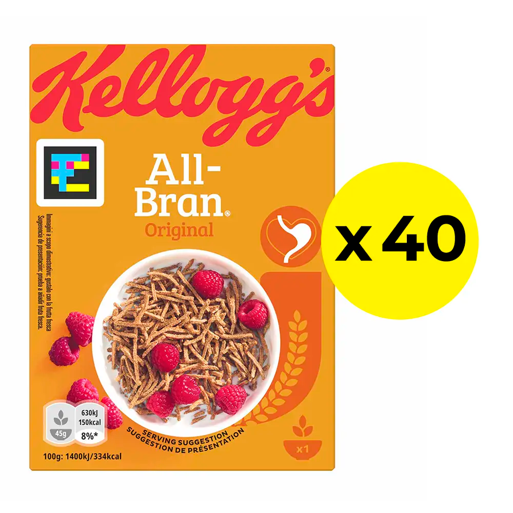 40 packs of Kelloggs All-Bran