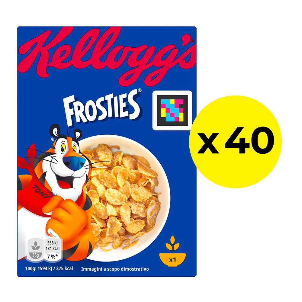 40 packs of Kelloggs Frosties portion packs