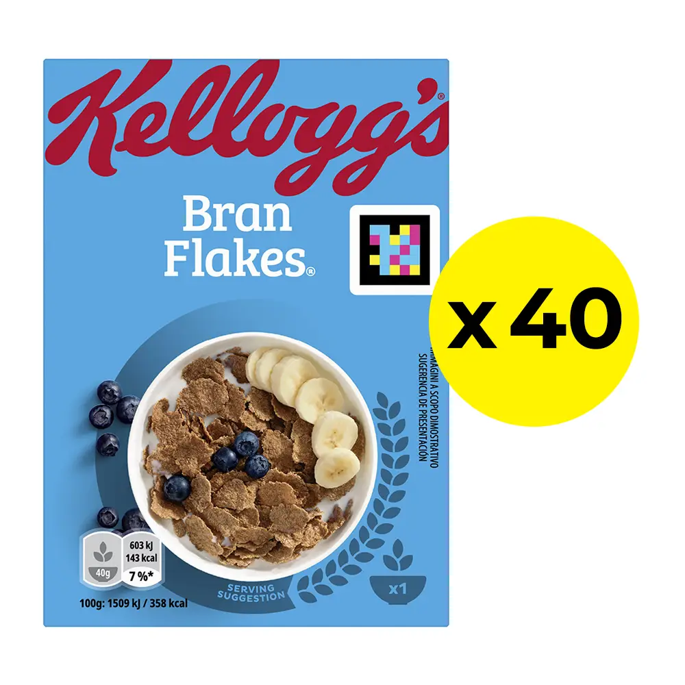 40 packs of Kelloggs Bran Flakes