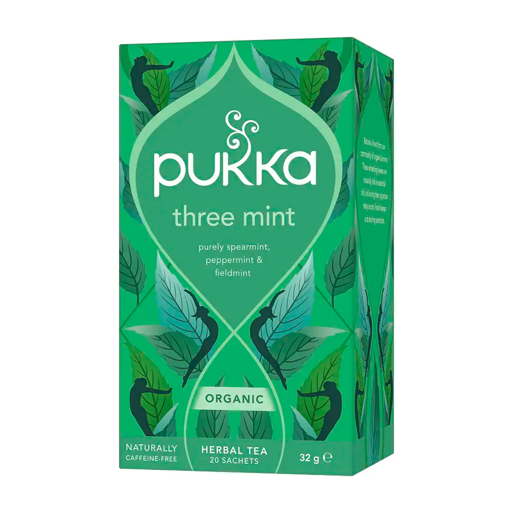 Pukka Three Mint Tea Bags Tag and Envelope - Pack of 20