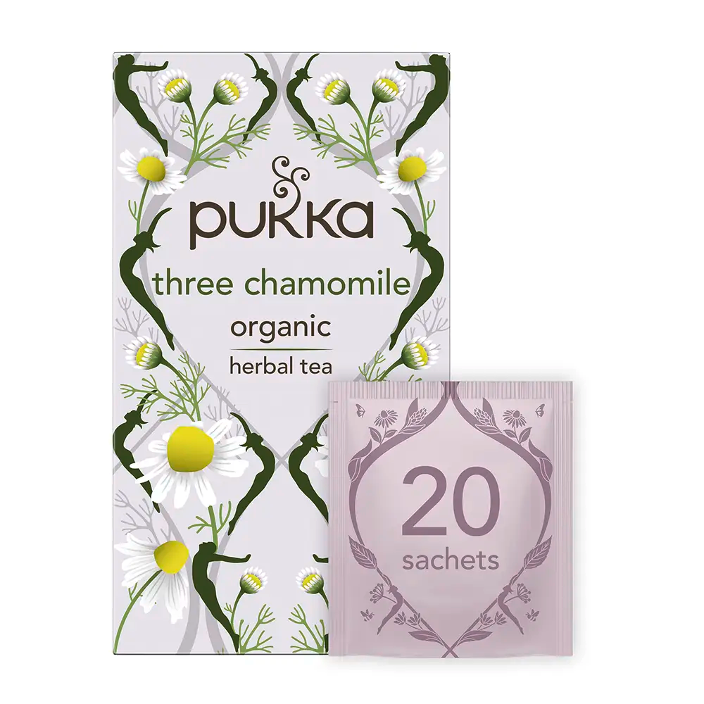 Pukka Three Chamomile Tea Bags Tag and Envelope - Pack of 20