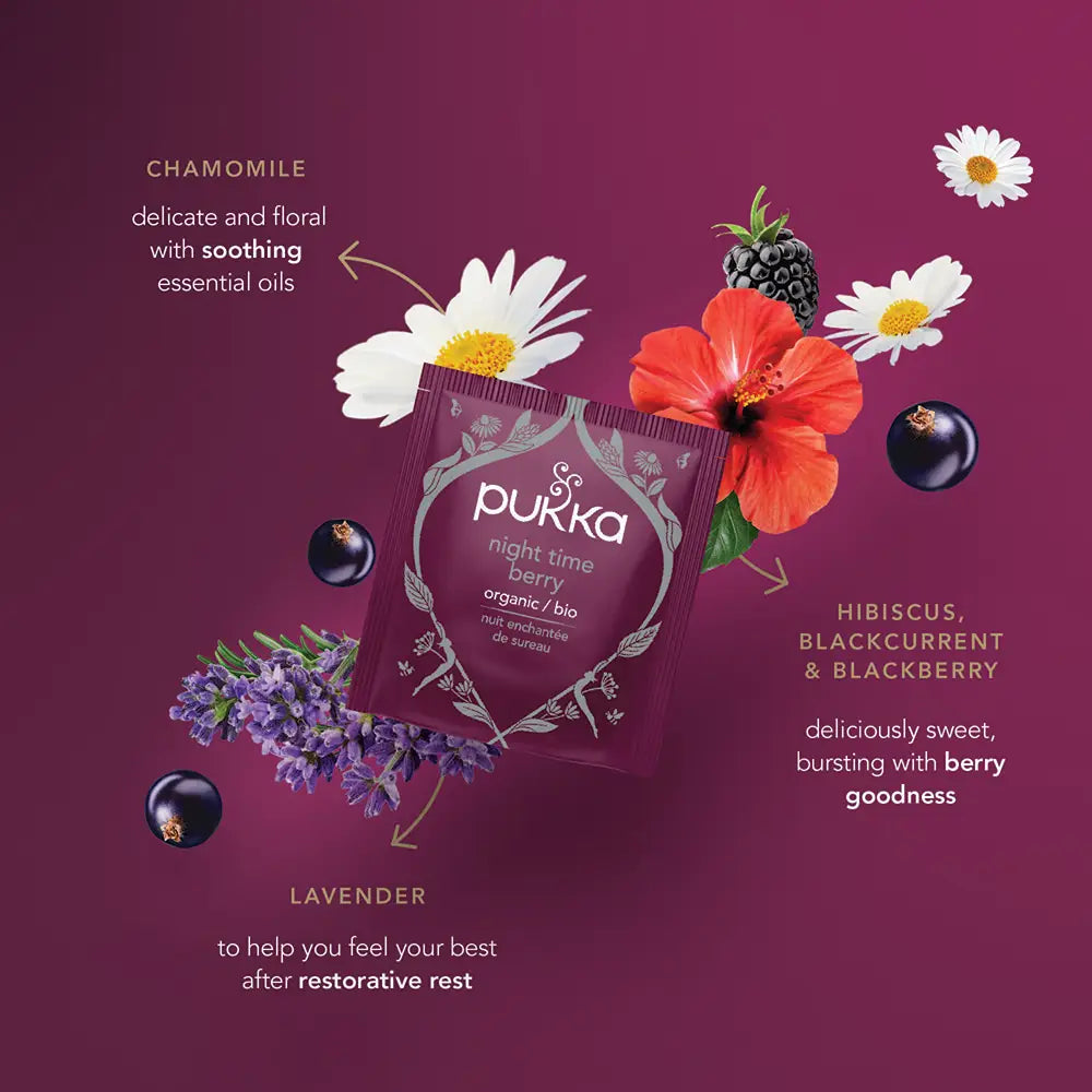 Pukka Night Time Berry Tea Bags Tag and Envelope - Pack of 20