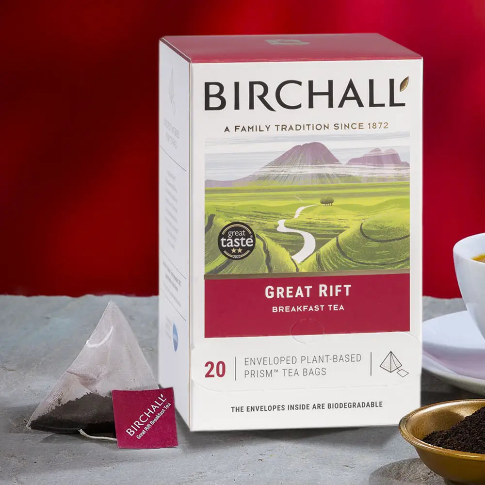 Birchall Prism Tea Bags filled with Great Rift Breakfast Blend - Pack of 20