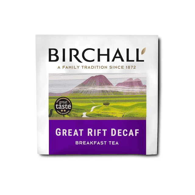Individually wrapped Great Rift Decaf Breakfast Tea Bags