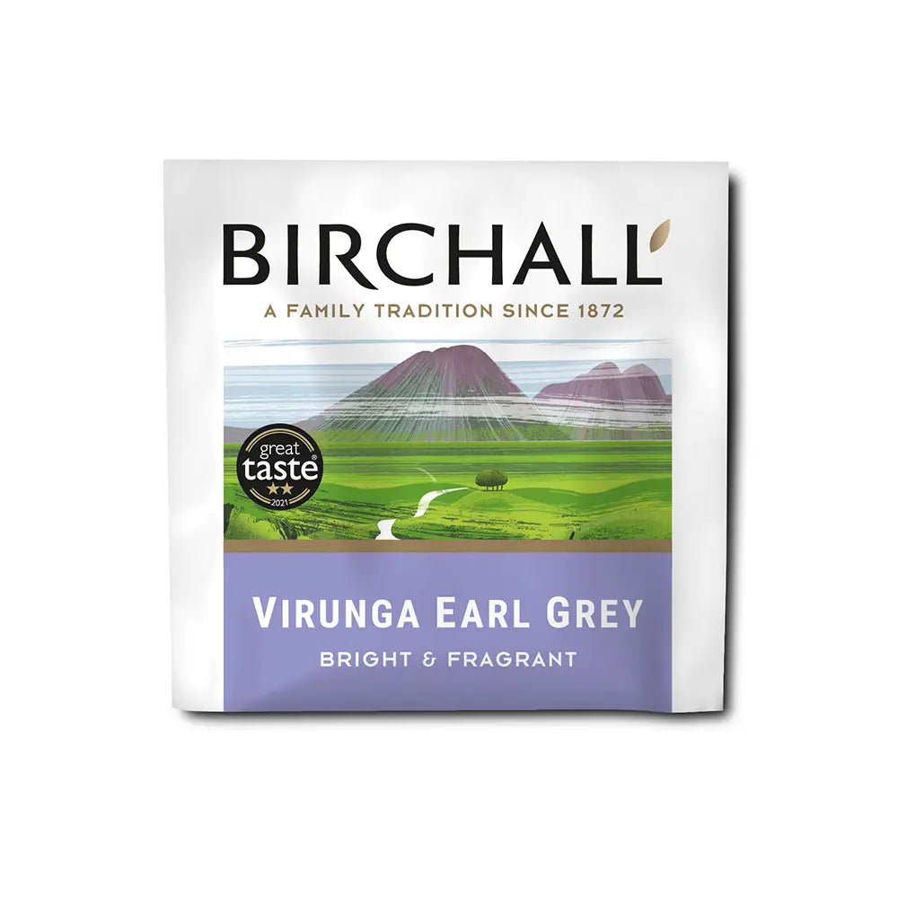 Individually wrapped Virunga Earl Grey Tea from Birchall