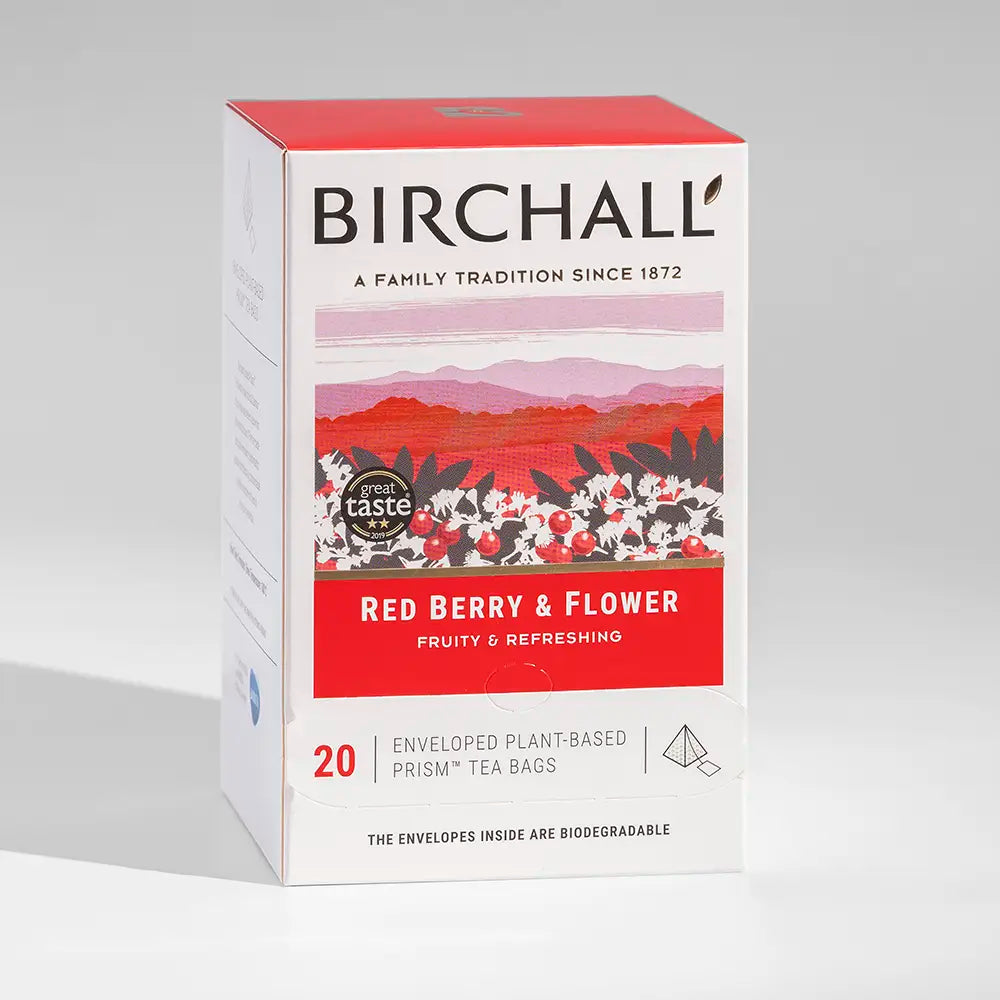 Birchal Red Berry & Flower Herbal Infusion Prism Tea Bags - Pack of 20