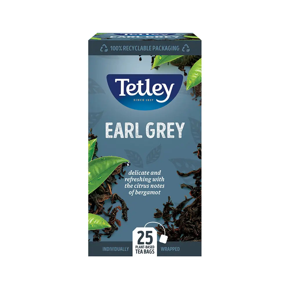 Tetley Earl Grey Tea Bags Tag & Envelope - Pack of 25