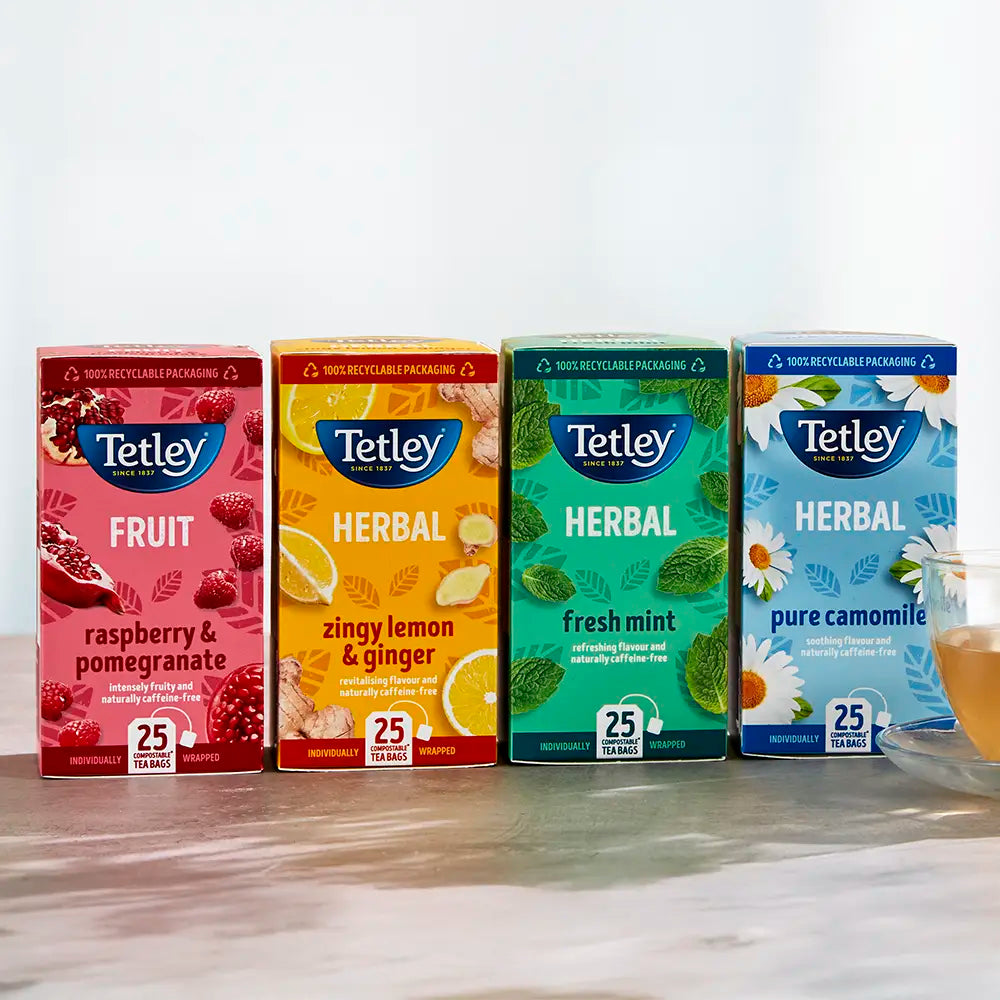 Tetley Mint Tea Bags Tag & Envelope - Pack of 25