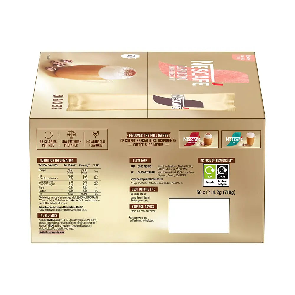 Nescafe Cappuccino Instant Sachet - Pack of 50