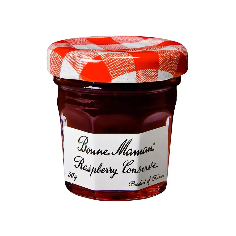Bonne Maman Raspberry Conserve 30g Glass Jar - Pack of 60