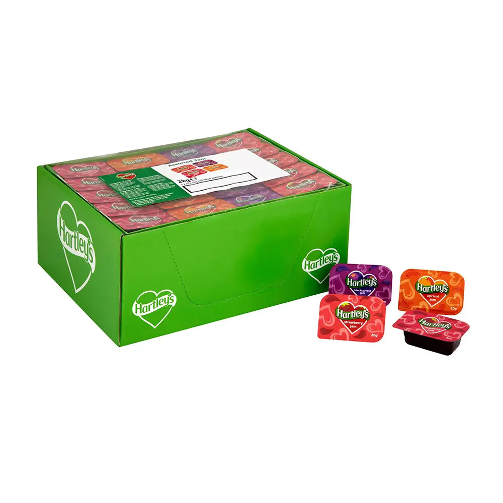 Hartleys Assorted Jam Portions - Pack of 100