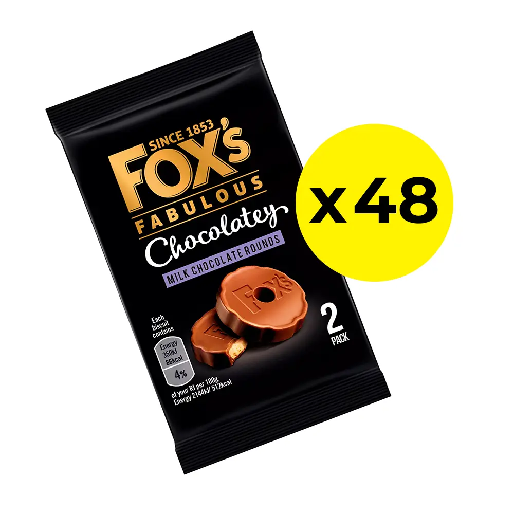 Fox's Mini Chocolate Rounds Twin-Pack Biscuits - Pack of 48