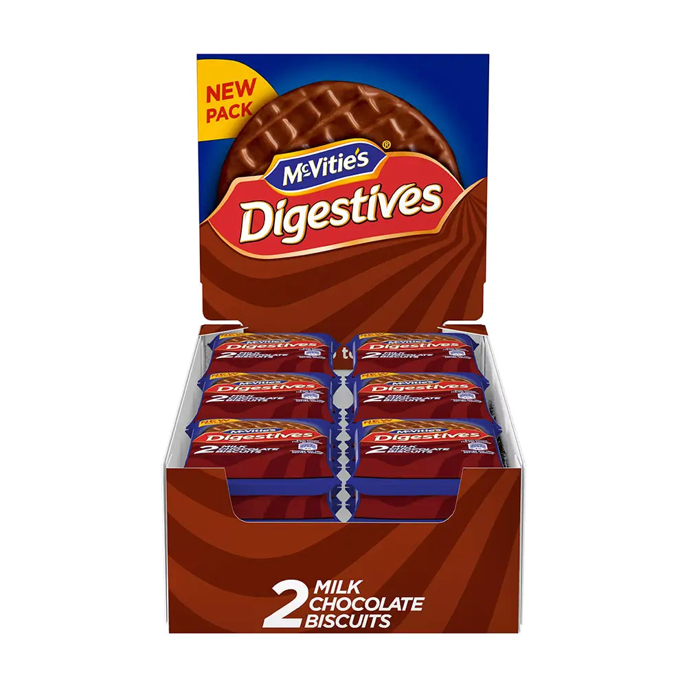 McVitie's Milk Chocolate Digestive Twin-Pack Biscuits - Pack of 24