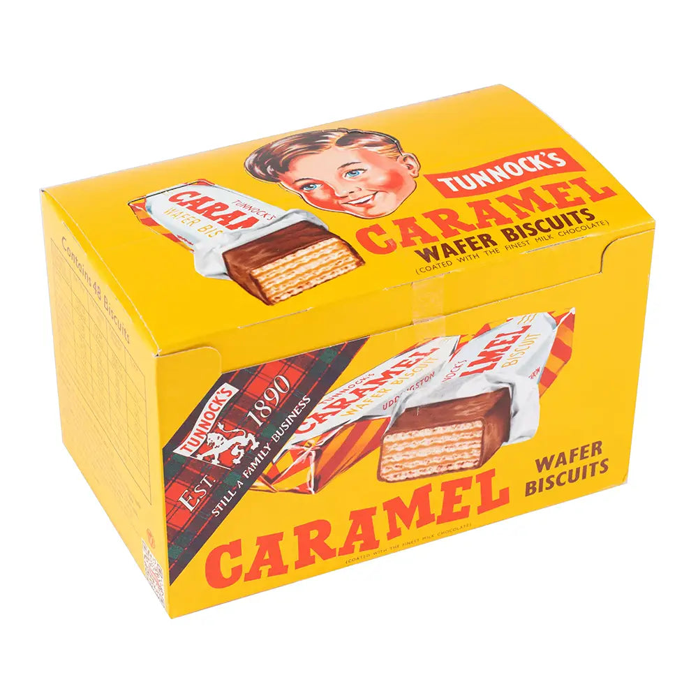Tunnock's Chocolate Coated Caramel Wafers - Pack of 48