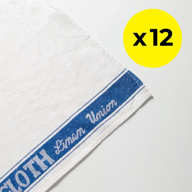 Linen Union cloths are high-quality, versatile cloths for drying dishes and glassware and polishing glass surfaces pack of 12