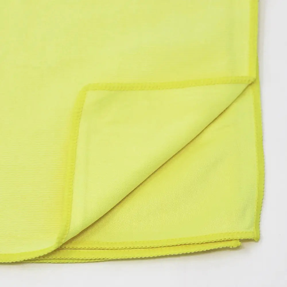 Yellow microfiber cloth on a white background