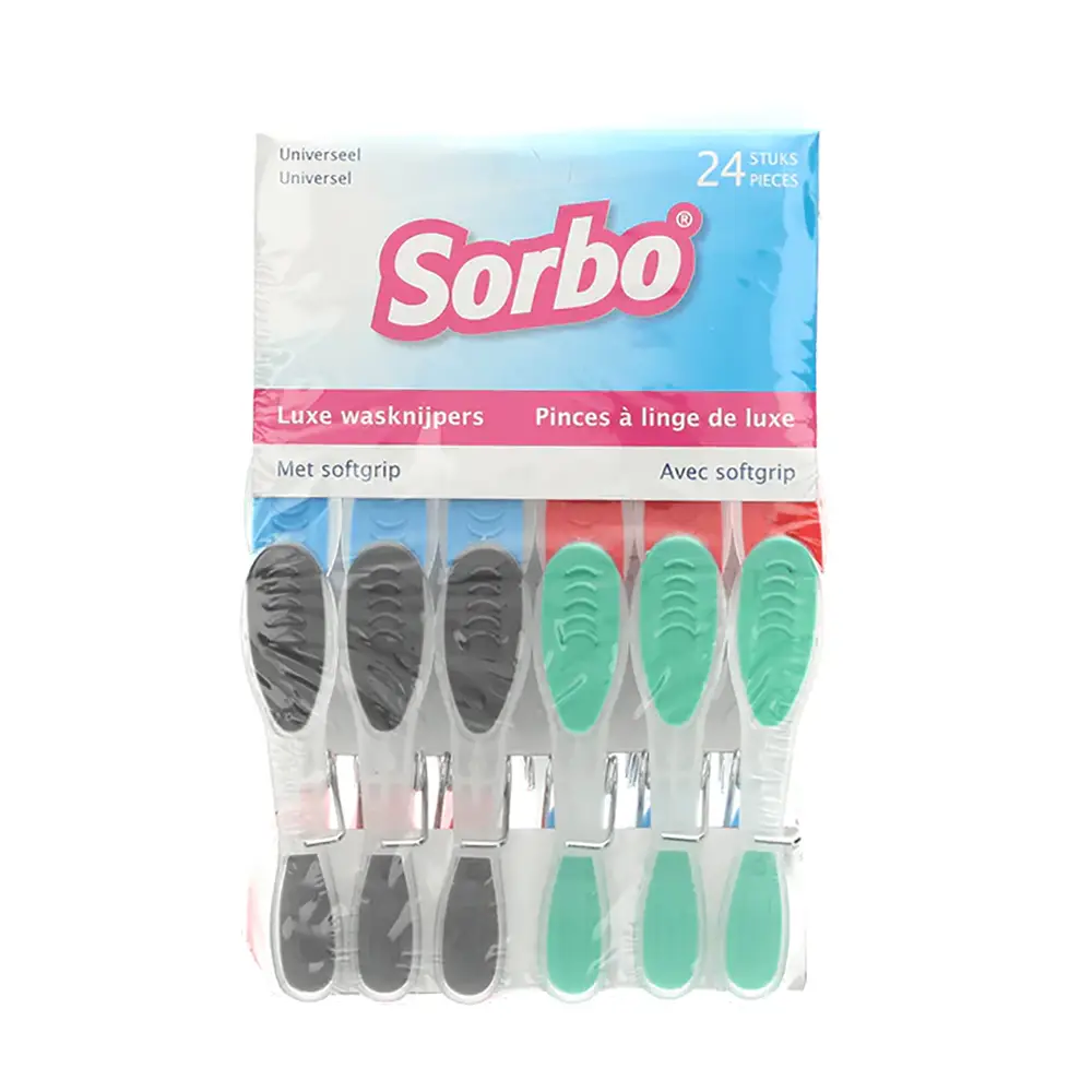 Clothes Pegs - Pack of 24 - colourful laundry pegs