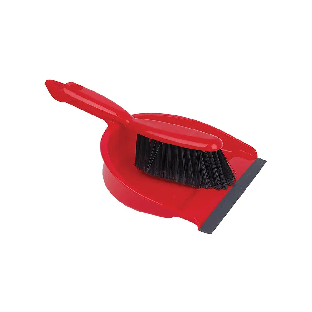 Red Dustpan & Soft Brush Set