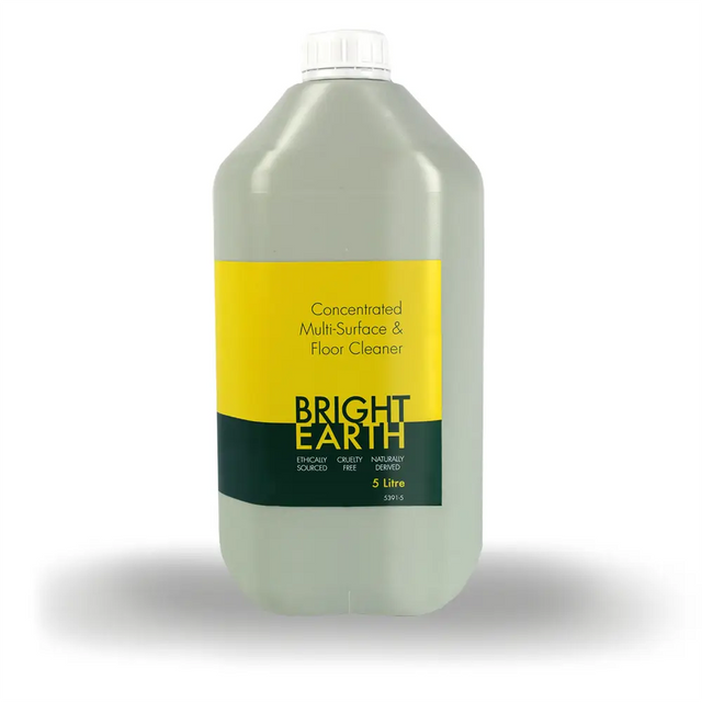5L container of Bright Earth multi-surface and floor cleaner on a white background