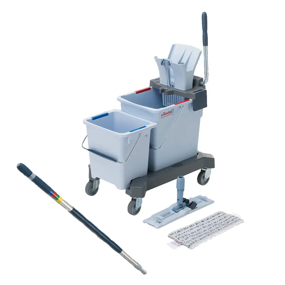 Vileda Professional UltraSpeed Pro Double Mop Bucket Kit