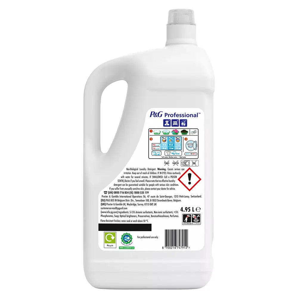 Fairy Professional Non-Bio Laundry Liquid 4.95L - 110 Washes