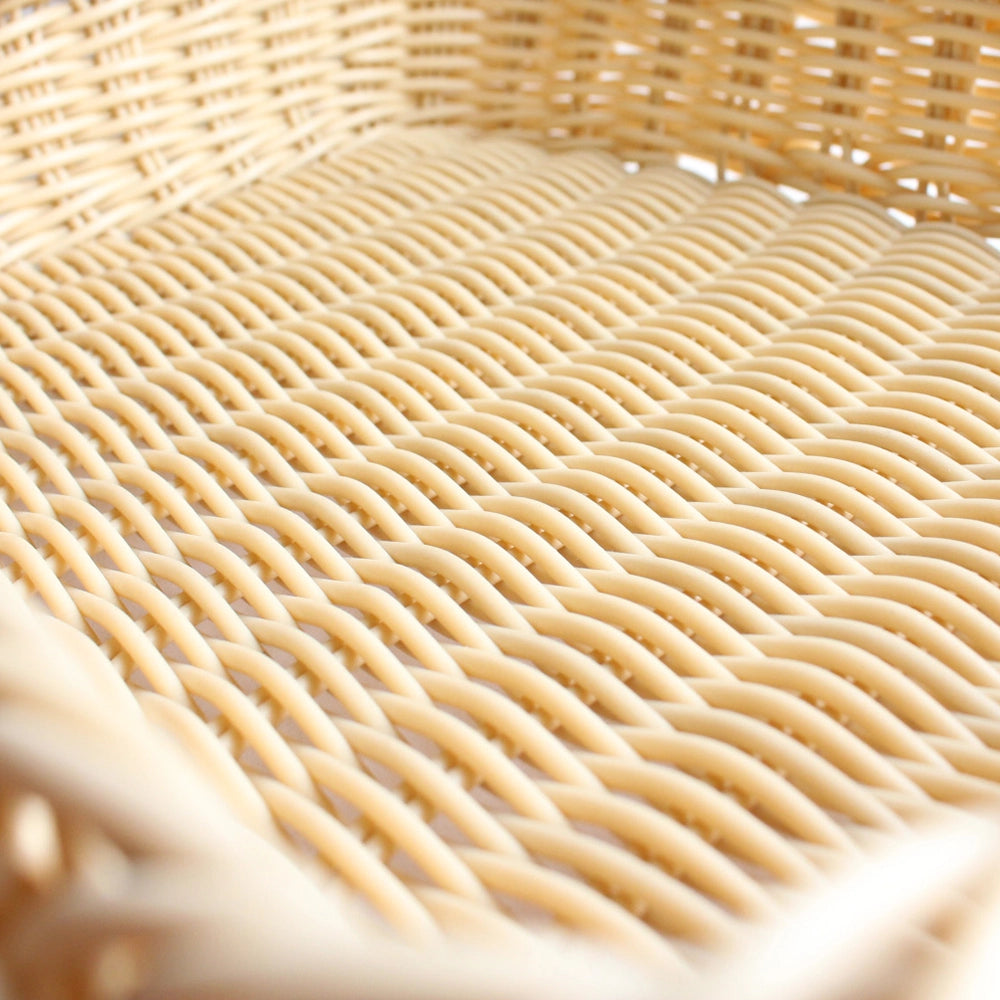 Weave detail of wickerware rattan basket