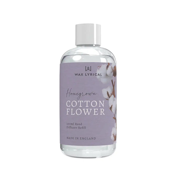 Wax Lyrical Homegrown Reed Diffuser Cotton Flower 200ml Refill