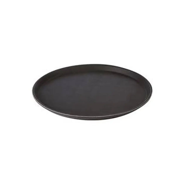 Large Black Round Non-Slip Tray on white back ground