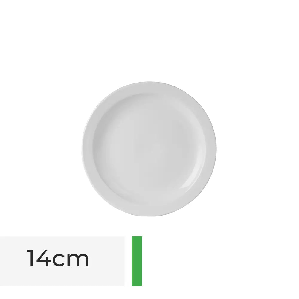 Toughened Narrow Rim Plates 14cm