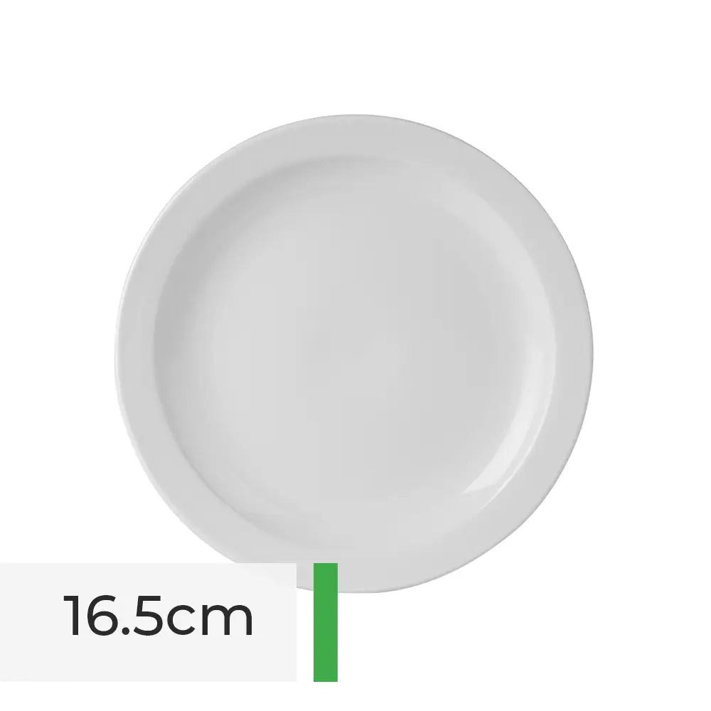 Toughened Narrow Rim Plates 16.5cm
