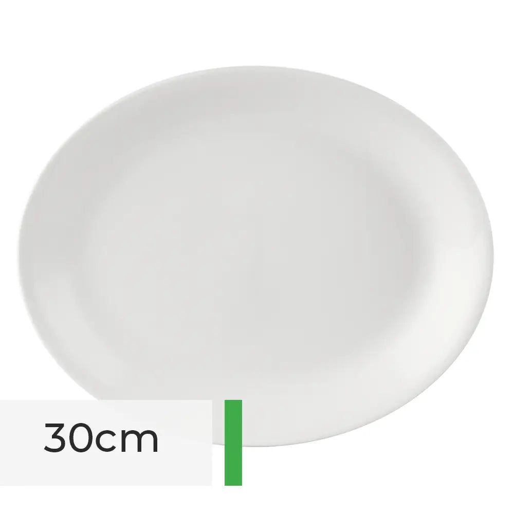 Toughened Oval Plate 30cm