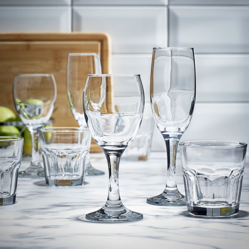 toughened wine glass with collection