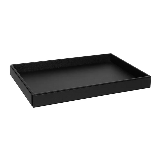 Faux Leather Room Tray 40x30cm - Black