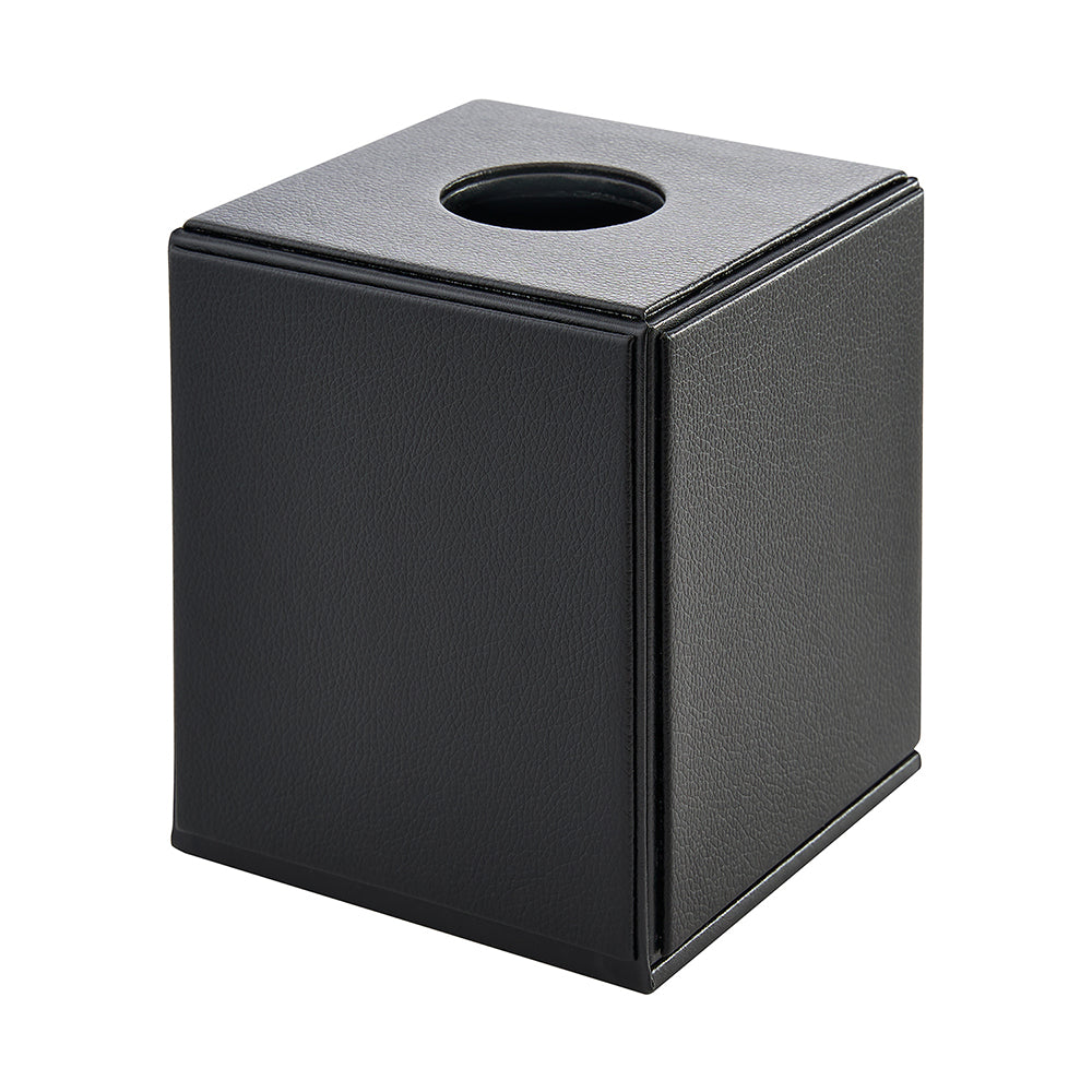 Faux Leather Cube Tissue Box Cover