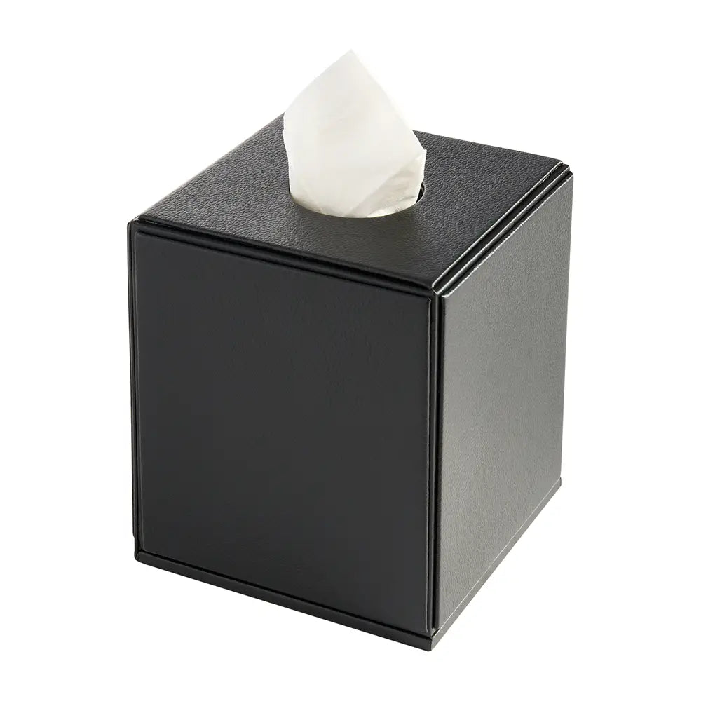 Faux Leather Cube Tissue Box Cover