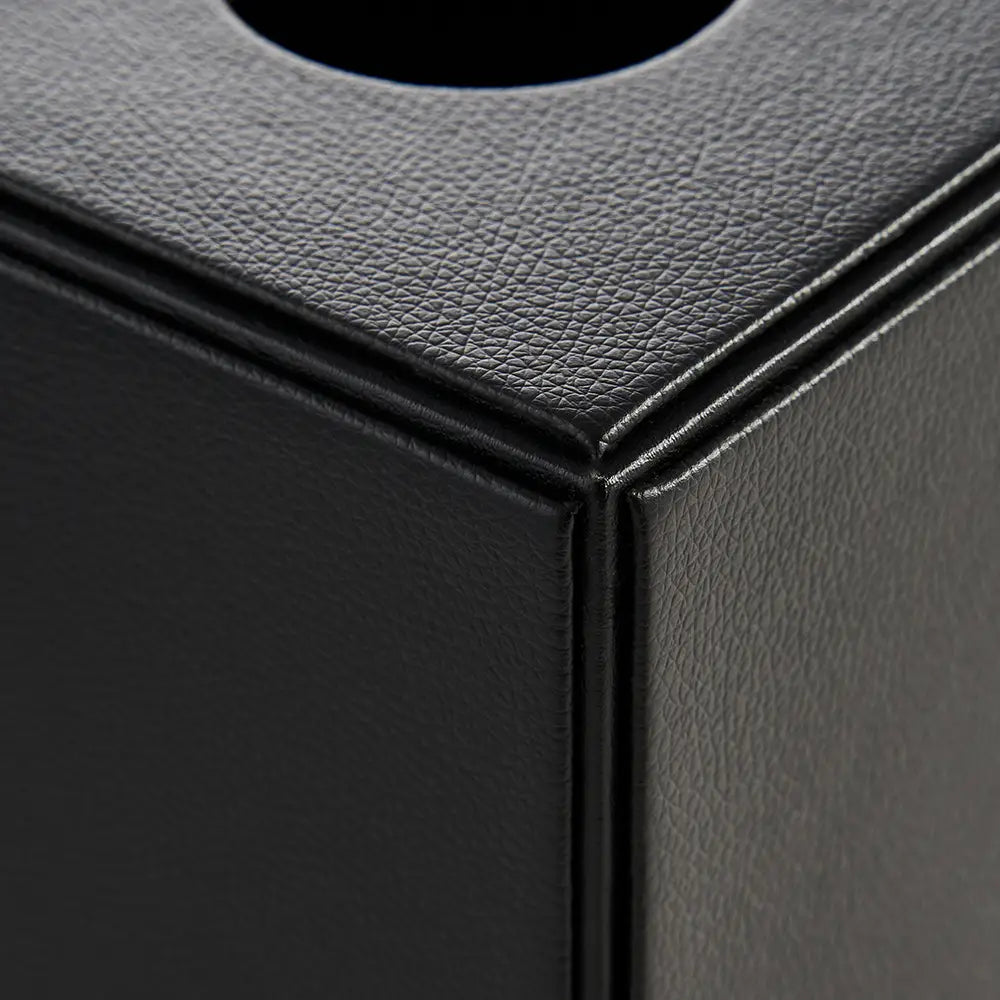 Faux Leather Cube Tissue Box Cover