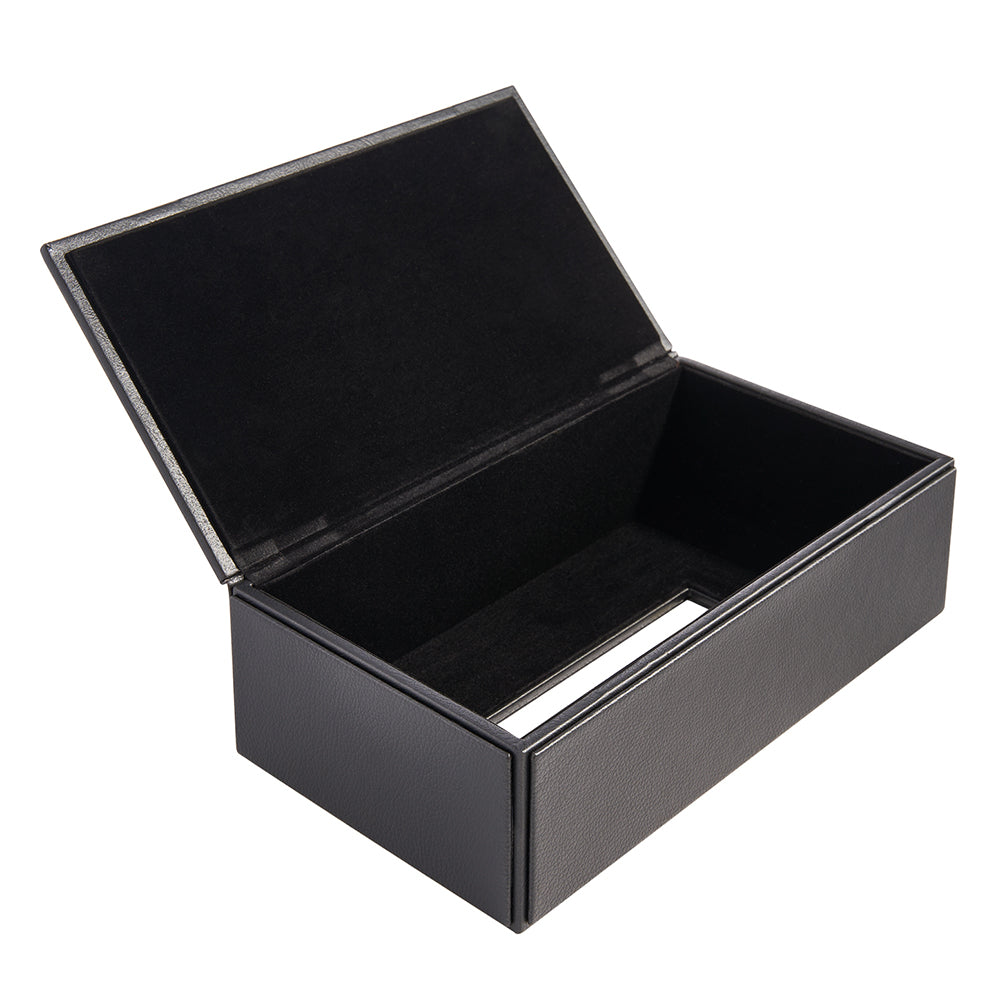 Faux Leather Oblong Tissue Box Cover