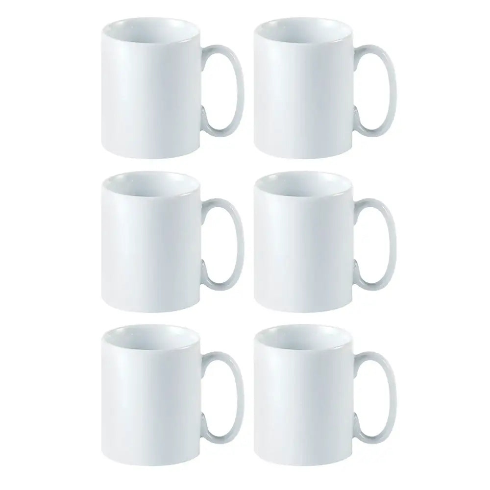 White Toughened Straight Sided Mug 340ml - Pack of 6