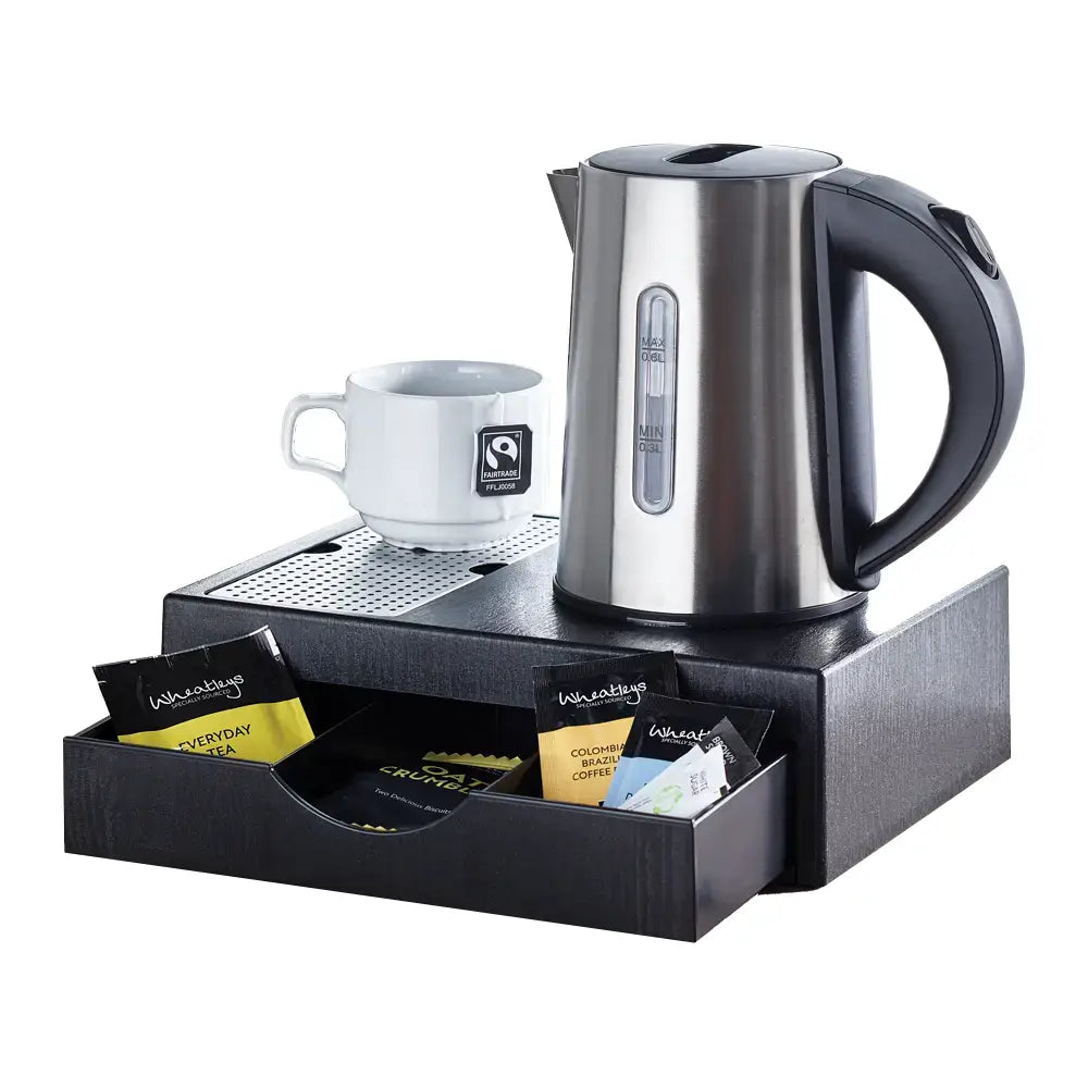 Room Tray with Drawer & Kettle Base