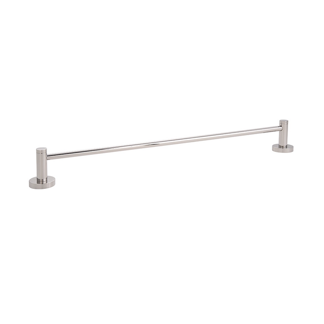 Chrome towel rail on a white background