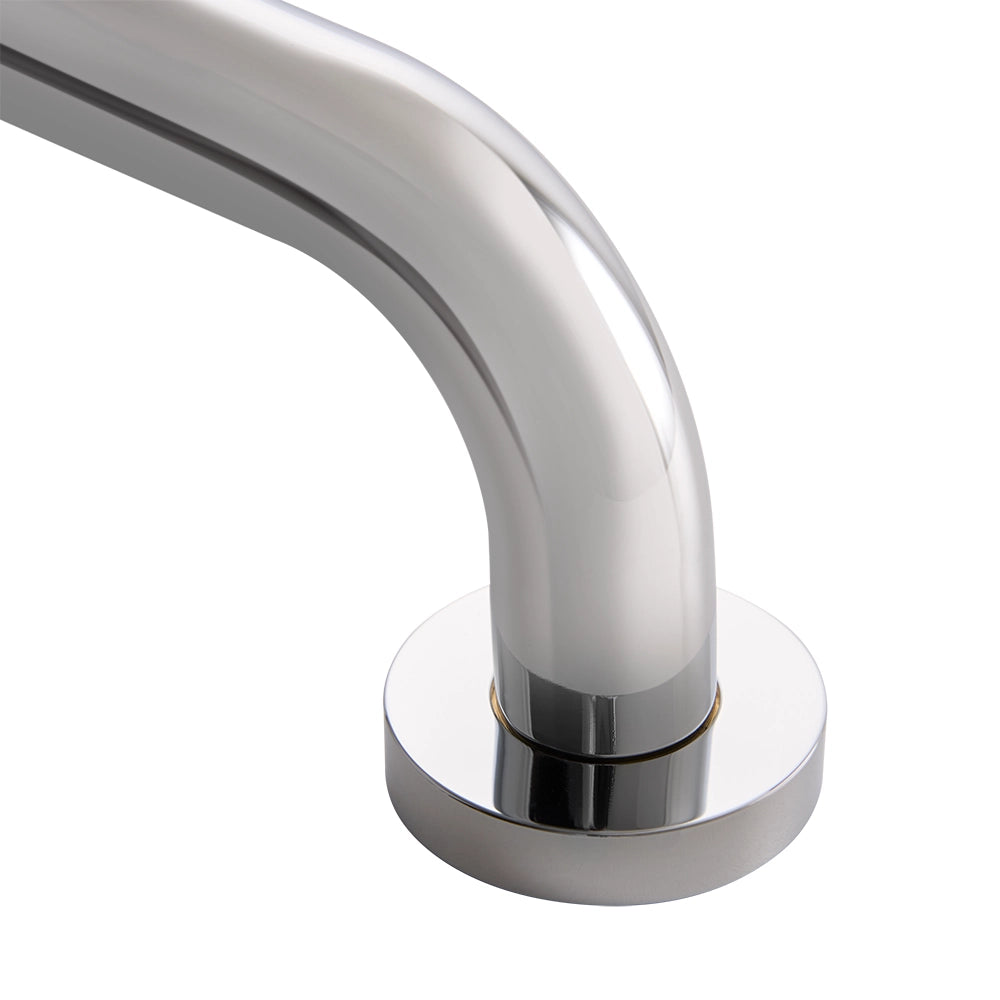 Chrome grab rail on a white background