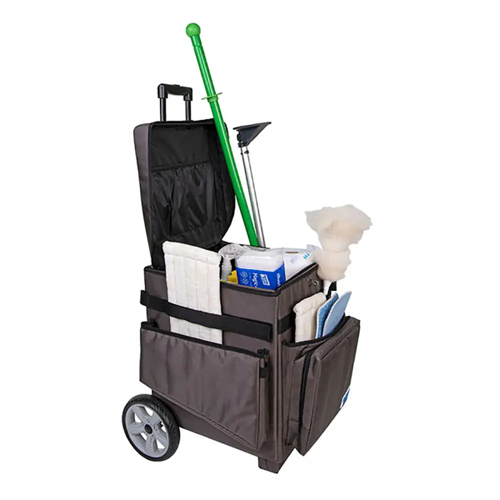Housekeepers Cleaning Trolley purpose-built cart designed to streamline the cleaning, room servicing, and maintenance tasks in hotels, offices or other similar environments