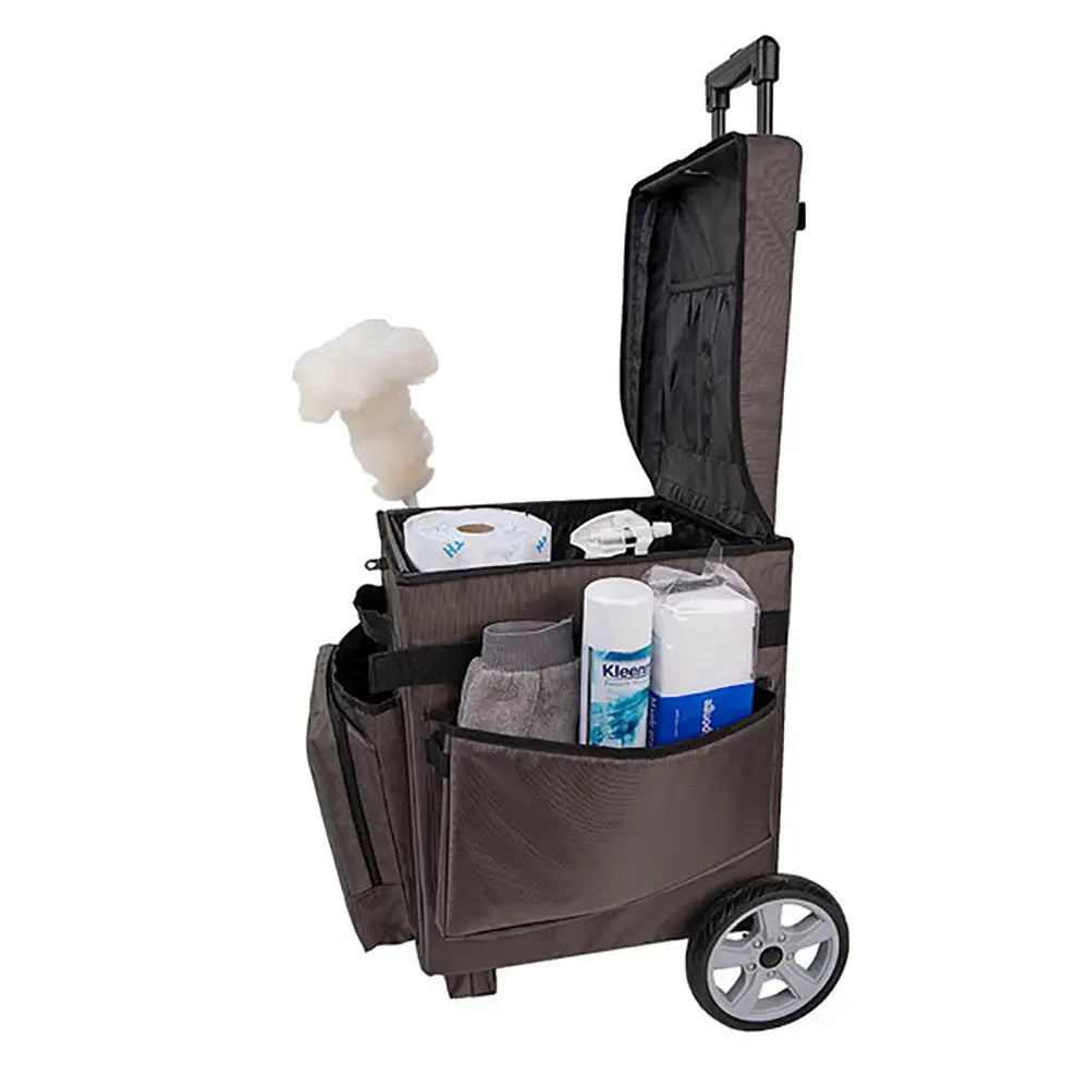 Housekeepers Cleaning Trolley purpose-built cart designed to streamline the cleaning, room servicing, and maintenance tasks in hotels, offices or other similar environments