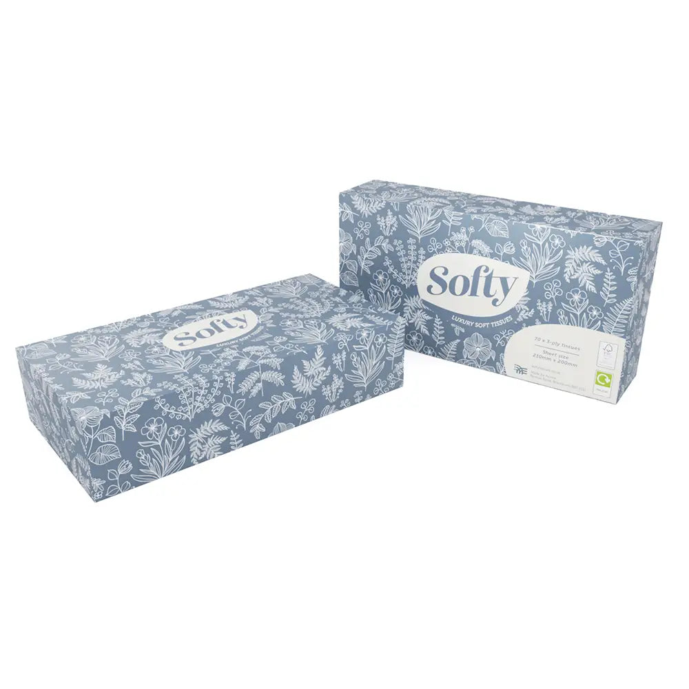 Softy 3-Ply Oblong Tissues - Pack of 24